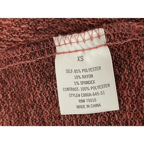 BLUE RAIN FAUX WRAP PULLOVER MARLED KNIT SWEATER XS - Picture 5 of 6